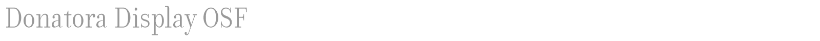 Donatora Display OSF font preview